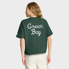 Green Bay Packers Women's Rewind Pocket Boxy T-Shirt Green - Nike