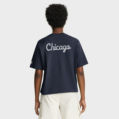 Chicago Bears Women's Rewind Pocket Boxy T-Shirt Navy - Nike