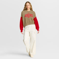 San Francisco 49ers Women's Oversized Rewind Pullover Sweatshirt Tan - Nike