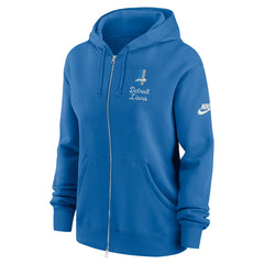 Detroit Lions Women's Phoenix Rewind Full-Zip Hoodie Blue - Nike