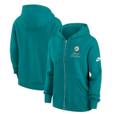 Miami Dolphins Women's Phoenix Rewind Full-Zip Hoodie Aqua - Nike
