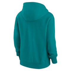Miami Dolphins Women's Phoenix Rewind Full-Zip Hoodie Aqua - Nike