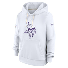 Minnesota Vikings Women's Alternate Logo Sideline Standard Issue Dri-FIT Hoodie White - Nike