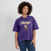 Minnesota Vikings Women's Essential Script Relaxed Boxy T-Shirt Purple - Nike