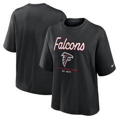 Atlanta Falcons Women's Essential Script Relaxed Boxy T-Shirt Black - Nike
