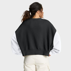 New Orleans Saints Women's Oversized Color-Block Pullover Sweatshirt Black - Nike