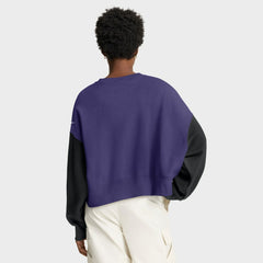 Baltimore Ravens Women's Oversized Color-Block Pullover Sweatshirt Purple - Nike