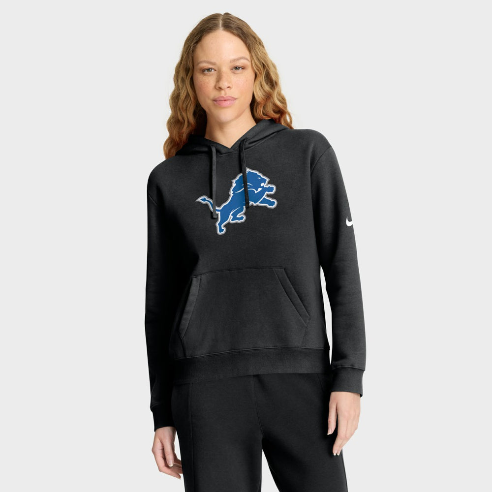 Detroit Lions Women's Club Fleece Hoodie Black - Nike