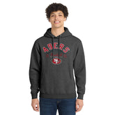 San Francisco 49ers Starter Pullover Hoodie Heather Charcoal - NFL
