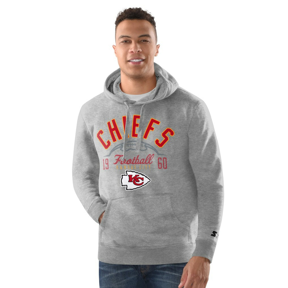 Kansas City Chiefs Starter Pullover Hoodie Heather Gray - NFL