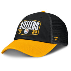 Pittsburgh Steelers Franchise Trucker Adjustable Hat Black/Gold - Fanatics