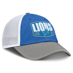 Detroit Lions Franchise Trucker Adjustable Hat Blue/Gray - Fanatics