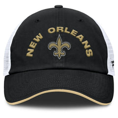 New Orleans Saints Reverse Trucker Adjustable Hat Black/White - Fanatics