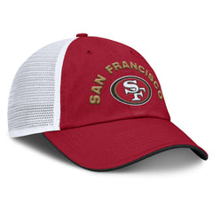 San Francisco 49ers Reverse Trucker Adjustable Hat Scarlet/White - Fanatics