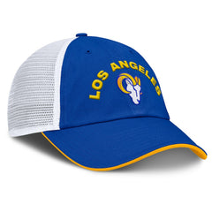 Los Angeles Rams Reverse Trucker Adjustable Hat Royal/White - Fanatics