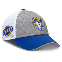 Los Angeles Rams Option Trucker Adjustable Hat Gray/Royal - Fanatics