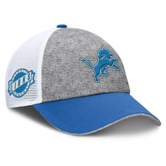 Detroit Lions Option Trucker Adjustable Hat Gray/Blue - Fanatics