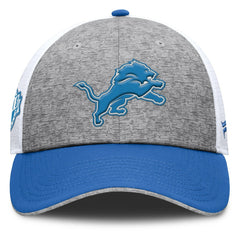 Detroit Lions Option Trucker Adjustable Hat Gray/Blue - Fanatics