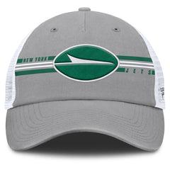 New York Jets Singleback Trucker Adjustable Hat Gray - Fanatics
