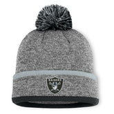 Las Vegas Raiders Motion Cuffed Knit Hat with Pom Heather Gray - Fanatics