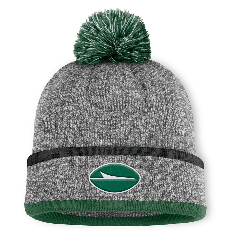 New York Jets Motion Cuffed Knit Hat with Pom Heather Gray - Fanatics