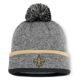 New Orleans Saints Motion Cuffed Knit Hat with Pom Heather Gray - Fanatics