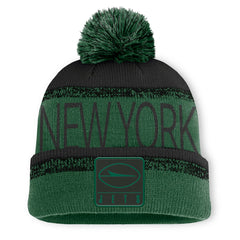 New York Jets Play Action Cuffed Knit Hat with Pom Green/Black - Fanatics