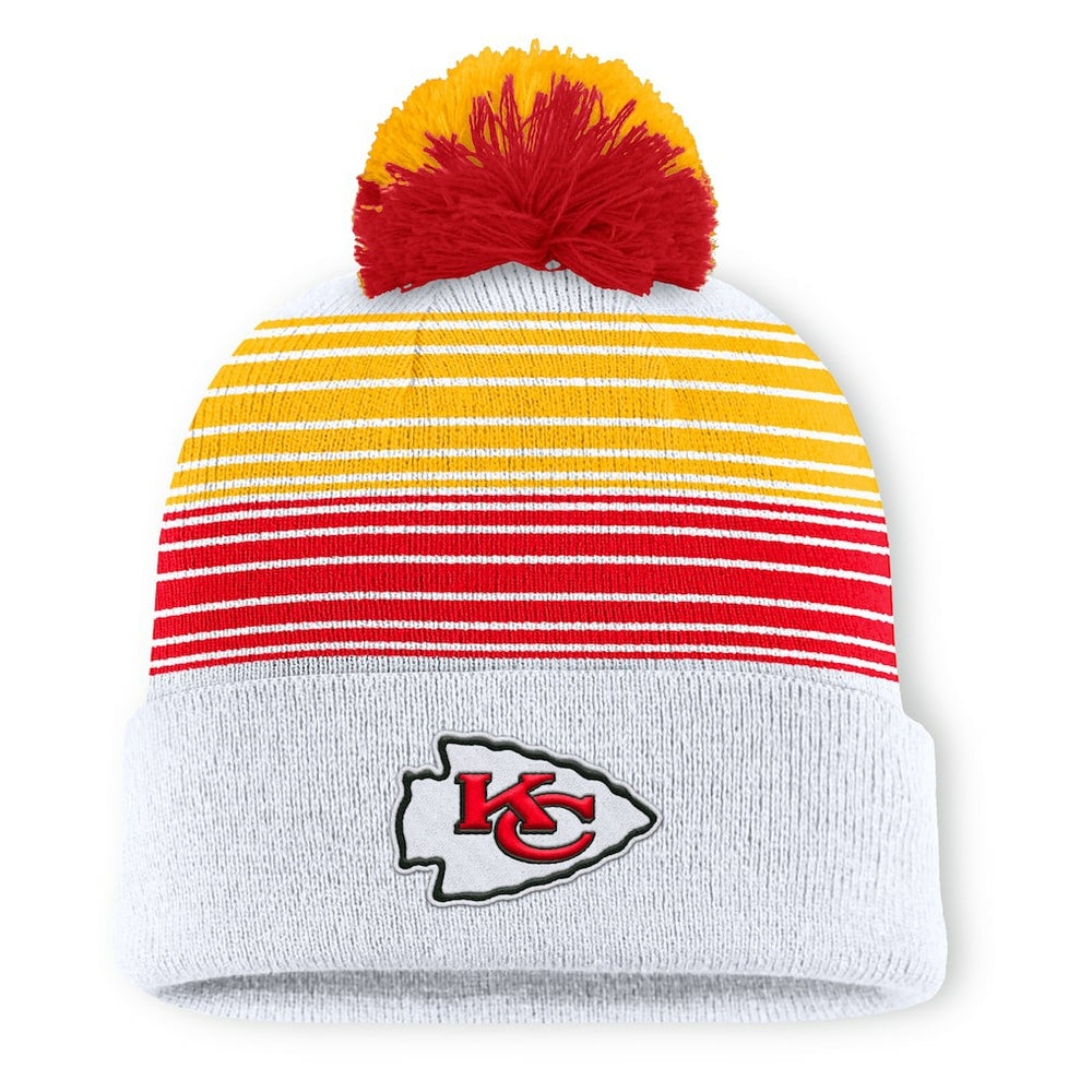 Kansas City Chiefs Ghost Cuffed Knit Hat with Pom White - Fanatics
