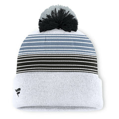 Las Vegas Raiders Ghost Cuffed Knit Hat with Pom White - Fanatics