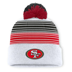 San Francisco 49ers Ghost Cuffed Knit Hat with Pom White - Fanatics