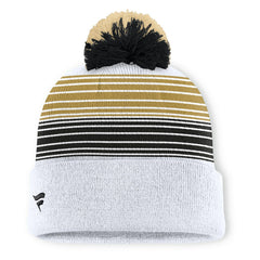 New Orleans Saints Ghost Cuffed Knit Hat with Pom White - Fanatics