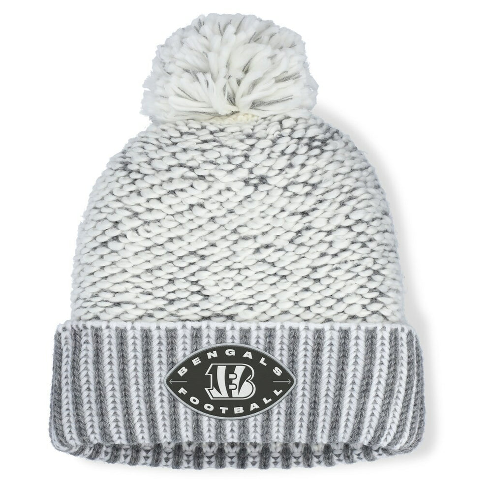 Cincinnati Bengals Women's Pro Set Cuffed Knit Hat with Pom Heather Gray - Fanatics