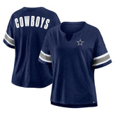 Dallas Cowboys Women's Redzone Curl Route T-Shirt Navy - Fanatics