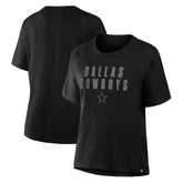 Dallas Cowboys Women's Blackout Kneel Down Legacy T-Shirt Black - Fanatics