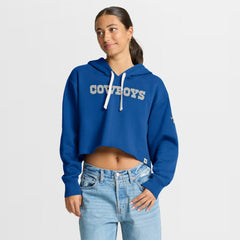 Dallas Cowboys Women's Oversized Hometown Heritage Cropped Hoodie Royal - Fanatics