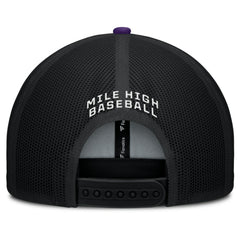 Colorado Rockies Fanatics Cutoff Adjustable Trucker Hat Lifestyle