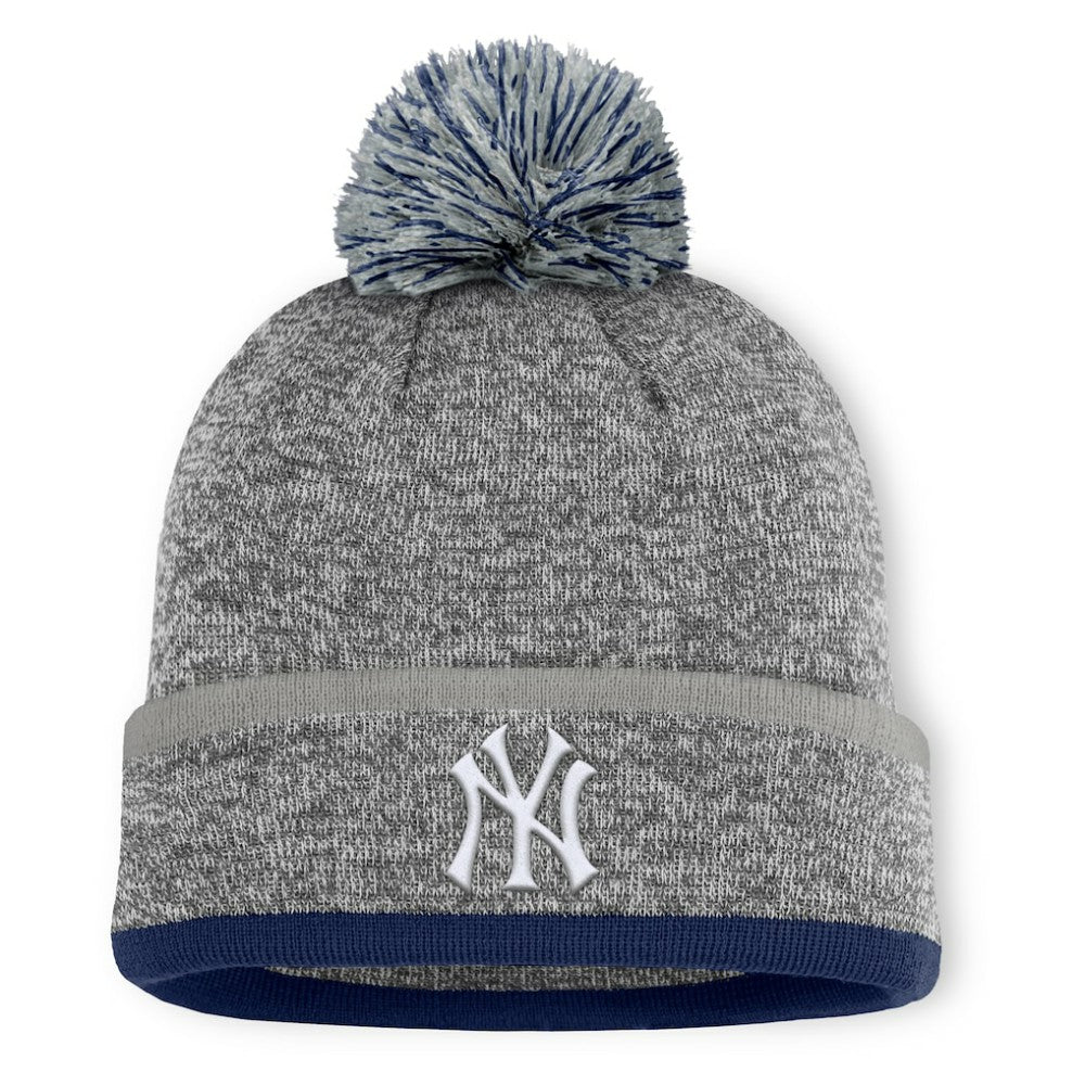 New York Yankees Fanatics Backstop Cuffed Knit Hat with Pom On Sale