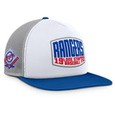 Texas Rangers Fanatics Cranked Foam Front Patch Trucker Adjustable Hat Online