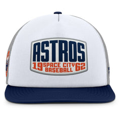 Houston Astros Fanatics Cranked Foam Front Patch Trucker Adjustable Hat Clearance