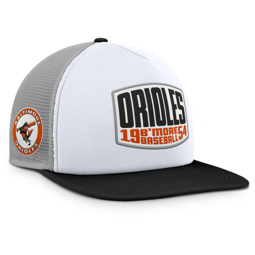 Baltimore Orioles Fanatics Cranked Foam Front Patch Trucker Adjustable Hat On Sale