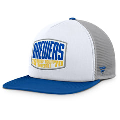 Milwaukee Brewers Fanatics Cranked Foam Front Patch Trucker Adjustable Hat for sale