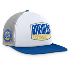 Milwaukee Brewers Fanatics Cranked Foam Front Patch Trucker Adjustable Hat for sale