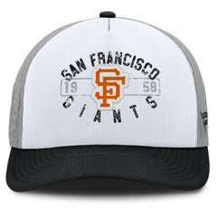 San Francisco Giants Fanatics Designated A-Frame Foam Front Trucker Adjustable Hat Lifestyle