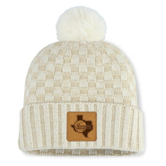 Texas Rangers Fanatics Women's Matchstick Cuffed Knit Hat with Pom- Natural discount