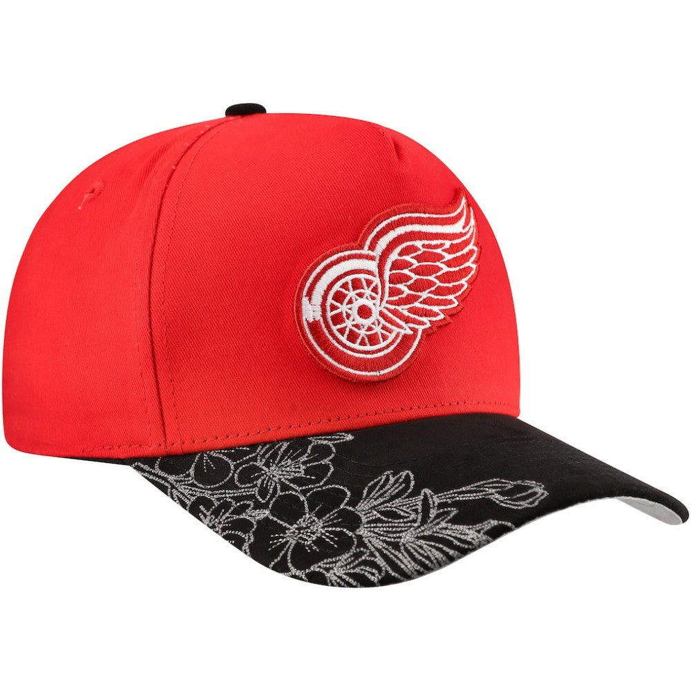 Detroit Red Wings - Mitchell & Ness May Flowers Pro Crown Adjustable Hat Red/Black