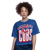 Chicago Cubs Starter Women's Play the Ball Boxy Cropped T-Shirt Lifestyle