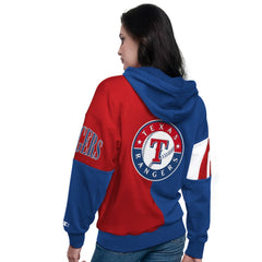 Texas Rangers Starter Women's Curve Ball Full Zip Hoodie Sweatshirt On Sale