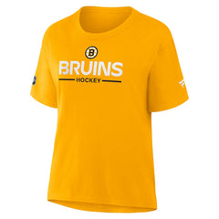 Boston Bruins Fanatics Women's Authentic Pro Primary T-Shirt Gold