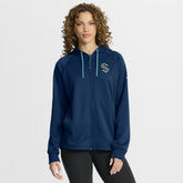 Seattle Kraken Fanatics Women's Authentic Pro Rink Raglan Full-Zip Hoodie Deep Sea Blue