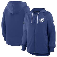 Tampa Bay Lightning - Fanatics Women's Authentic Pro Rink Raglan Full-Zip Hoodie Blue